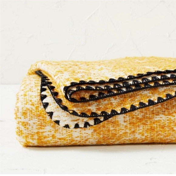 Opalhouse Other - Opalhouse x Jungalow Woven End of Bed Throw Blanket Boho Decor Yellow 60"x80"